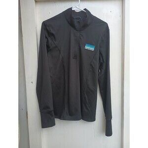 Life Is Good Med 1/4 Zip Black Women's Long Sleeve Base Layer W/Thumb Holes Walk